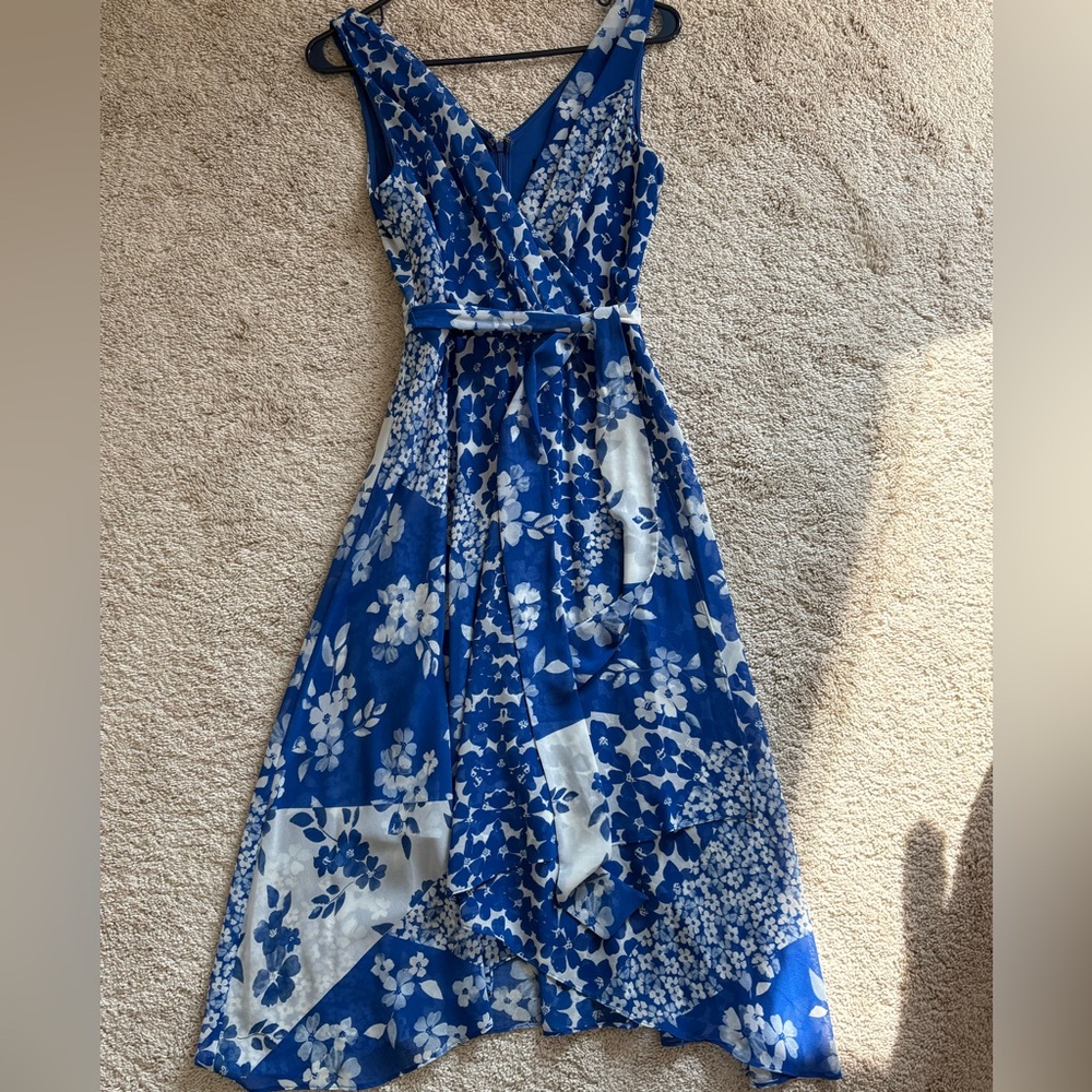 DKNY Blue and White Floral Dress